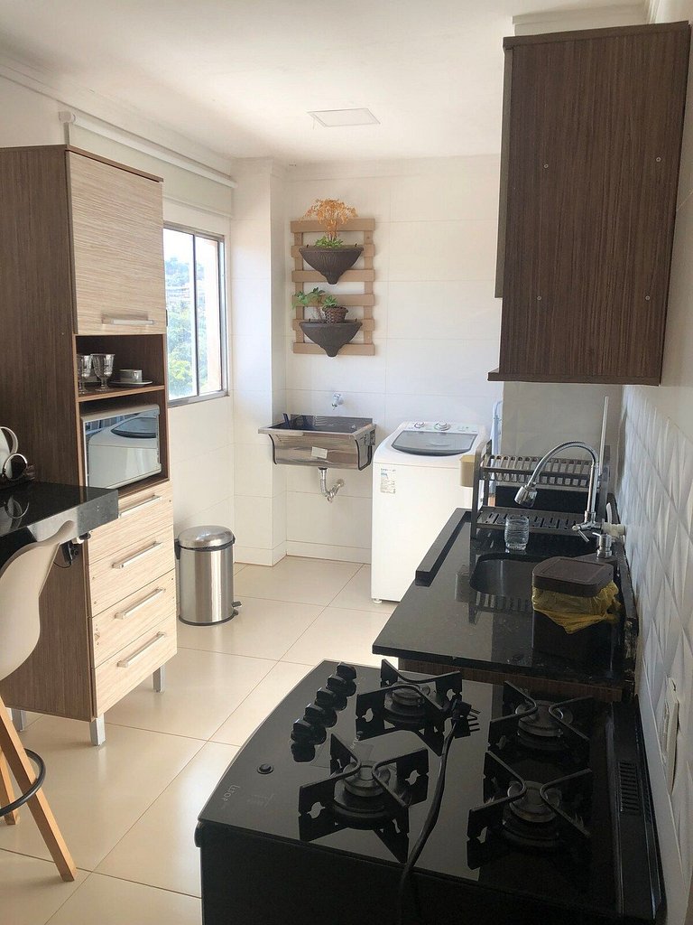 Apartment with 85m2, 2Qts with Suite, Garage, Full Kitchen,